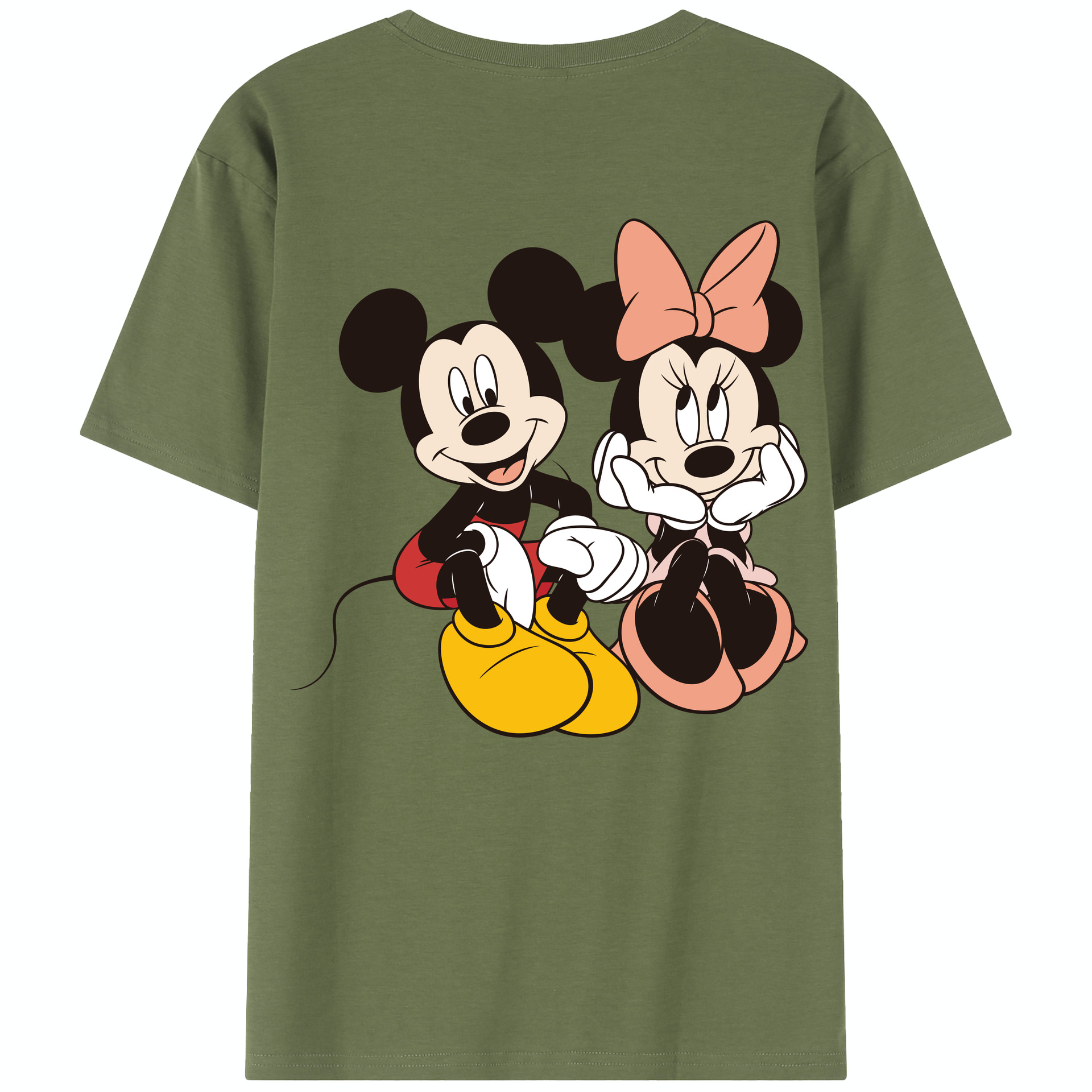 （画像用） ミッキーマウス Mickey Mouse 綿100％半袖Tシャツ（背面プリント）